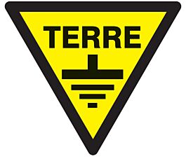 Panneau adhésif DANGER TERRE 300X300X300MM TALIAPLAST - 729324