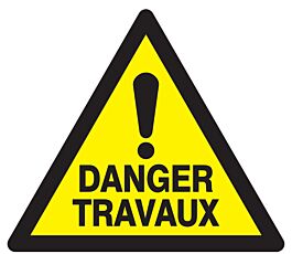 Panneau adhésif DANGER TRAVAUX 300X300X300MM TALIAPLAST - 729334