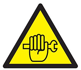 Panneau adhésif DANGER TRAVAUX DE MAINTENANCE EN COURS 100X100X100MM TALIAPLAST - 729909
