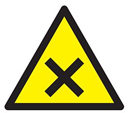 Panneau adhésif DANGER MATIERES NOCIVES OU IRRITANTES 100X100X100MM TALIAPLAST - 729933