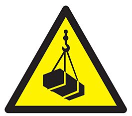 Panneau adhésif DANGER, CHARGES SUSPENDUES 100X100X100MM TALIAPLAST - 729934