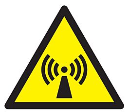 Panneau adhésif DANGER, RADIATIONS NON IONISANTES 100X100X100MM TALIAPLAST - 729949