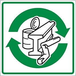 PANNEAU RECYCLAGE DE LA FERRAILLE ADHESIF 200X200MM TALIAPLAST - 733802