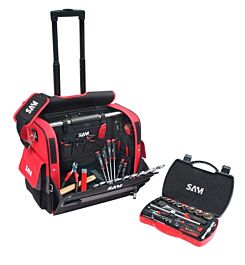 Trolley textile 33 litres avec 100 outils de maintenance SAM OUTILLAGE - CP100BAG7NZ