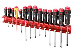 Jeu de 14 tournevis sur rack SAM OUTILLAGE - TAJ14B