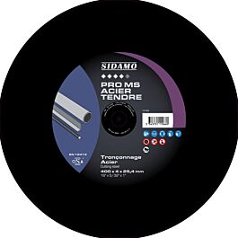 DISQ TRONC PRO MS ACIER TENDRE D.400 x 4 x 25,4 SIDAMO - 10111066