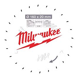 LAME SCIE CIRCULAIRE BOIS 160X20X2,2/24 ALTERNEE MILWAUKEE ACCESSOIRES - 4932471290