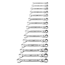Set de 15 clés à cliquet maxbite à tête flexible MILWAUKEE ACCESSOIRES - 4932478558