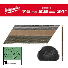 BOITE DE 2200 CLOUS 34° 80 MM RS - Carton MILWAUKEE ACCESSOIRES - 4932492603