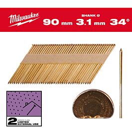 BOITE DE 2200 CLOUS 34° 50MM RS GALVA - Carton MILWAUKEE ACCESSOIRES - 4932492606