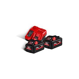 Pack NRJ MILWAUKEE 2 batt 8 Ah HIGH OUTPUT M18 + 1 batt 4 Ah M12 4933471073