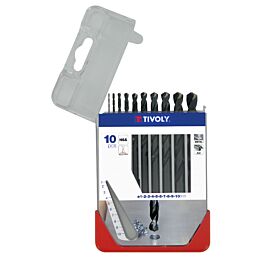 10 forets métaux HSS STEAM taillés meulés pointe en croix Ø 1 à 10mm TIVOLY - 11436770049