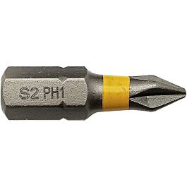 Embout de vissage -Torsion -Pour vis Phillips (Blister) N°: N1 / L: 25 TIVOLY - 11520320100
