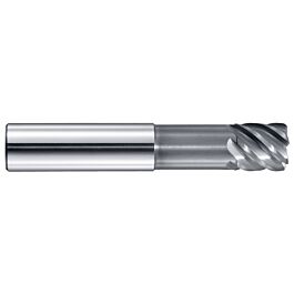 Fraise de finition carbure -Revêtue ULTRACUT -DIN6527L -Z4-8 -h9 -Hél. 45° -A rayon / Ø: 6 0.5 TIVOLY - 8236341060005