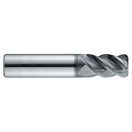 Fraise de finition carbure -Revêtue ALCRONA -TivolyNorm -Z4 -h10 -Hél. 45° -A rayon -Poche à copeaux / Ø: 16 2 TIVOLY - 8236421160020