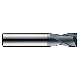 Fraise à rainurer carbure -Revêtue ALCRONA -DIN6527K -Z2 -e8 -Hél. 30° -Chanfrein / Ø: 1.5 0 TIVOLY - 82364610150