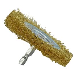 Brosse CIRCULAIRE -Fil acier laitonné ondulé -Décapage bois, laiton / Ø: 75 / 0.20 TIVOLY - XT20252006058