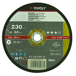 Disque à tronçonner -Gamme Best Sellers -Pour matériaux / Ø: 115 / Ep: 3.2 TIVOLY - XT30321032014
