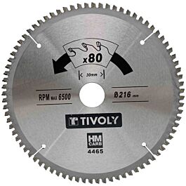 Lames de scie circulaire -Finition -Pour plastique, aluminium, bois durs -Pour scie portative Ø: 160 x Ø2: 20 x Z: 40 TIVOLY - XT50514004460