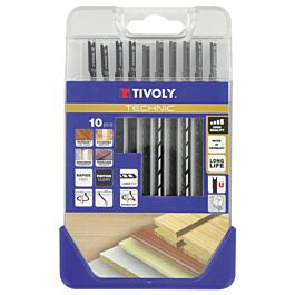 10 lames de scie sauteuse pour le bois et mélaminés -Attache U TIVOLY - XT505370001