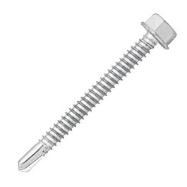 6 vis autop. acier zingué blanc - tête hexagonale - Ø6,3x19mm - SCELL-IT - TH63019-B25