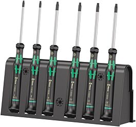 Jeu de tournevis électronicien TORX® BO + Rack 2067/6 TORX BO WERA - 05118154001