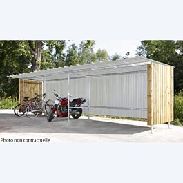 Abri extérieur à vélos motos en tôle - MOTTEZ - B811CSUI
