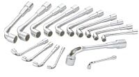 JEU DE 16 CLÉS À  PIPE SAM OUTILLAGE DÉBOUCHÉES 6/6 PANS POLIE 8 A 24 MM - 94-SDJ16