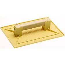 Taloche ABS jaune 1er choix manche bois Rect 42x26 VINMER - 051303