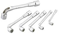 JEU DE 6 CLÉS À  PIPE SAM OUTILLAGE DÉBOUCHÉES 6/12 PANS POLIE 7 A 17 MM - 93-SDJ6