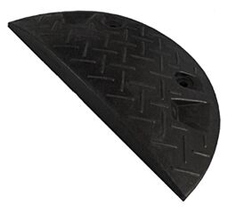 Ralentisseurs de limitation de vitesse en zones privées demi-rond noir 22 cm TALIAPLAST - 520506