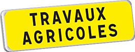 Panonceau TRAVAUX AGRICOLES KM9 classe T1 700 x 200 TALIAPLAST - 525308