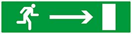 EVACUATION VERS SORTIE DROITE 200x52mm TALIAPLAST - 620424