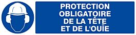PROTECTION OBLIGATOIRE TETE ET OUIE 200x52mm TALIAPLAST - 620505
