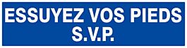 Panneau rigide ESSUYEZ VOS PIEDS S.V.P 200x52mm TALIAPLAST - 620617