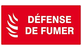 DEFENSE DE FUMER (INCENDIE) 330x200mm TALIAPLAST - 621118