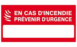 EN CAS D'INCENDIE PREVENIR D'URGENCE 330x200mm TALIAPLAST - 621122