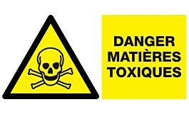 Panneau rigide DANGER, MATIERES TOXIQUES 330x200mm TALIAPLAST - 621301