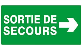 SORTIE DE SECOURS FLECHE A DROITE 330x200mm TALIAPLAST - 621416