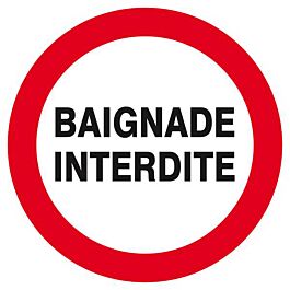 Panneau rigide BAIGNADE INTERDITE D.300mm TALIAPLAST - 622236