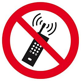 Panneau rigide INTERDICTION D'ACTIVER DES TELEPHONES MOBILES D.300mm TALIAPLAST - 622255