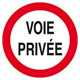 Panneau rigide VOIE PRIVEE CIRCULATION INTERDITE D.300mm TALIAPLAST - 622265