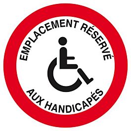 Panneau rigide EMPLACEMENT RESERVE AUX HANDICAPES D.300mm TALIAPLAST - 622266