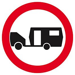 Panneau rigide INTERDIT AUX CARAVANES D.300mm TALIAPLAST - 622290