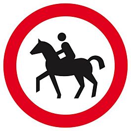 Panneau rigide INTERDIT AUX CAVALIERS D.300mm TALIAPLAST - 622291