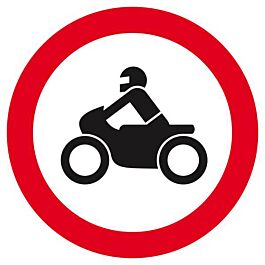 Panneau rigide INTERDIT AUX MOTOS D.300mm TALIAPLAST - 622293