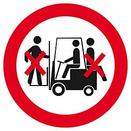 Panneau rigide INTERDIT DE TRANSPORTER DES PERSONNES D.300mm TALIAPLAST - 622321