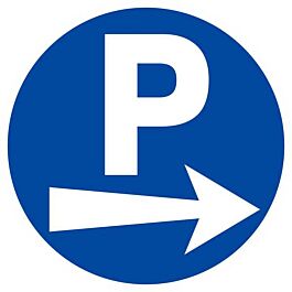 Panneau rigide PARKING FLECHE A DROITE D.300mm TALIAPLAST - 622523
