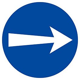 Panneau rigide SENS OBLIGATOIRE (vers la droite) D.300mm TALIAPLAST - 622527