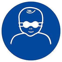 Panneau rigide PROTECTION OPAQUE DES YEUX OBLIGAT. P/ ENFANTS D.300mm TALIAPLAST - 622596